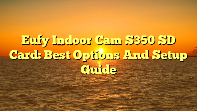 Eufy Indoor Cam S350 SD Card: Best Options And Setup Guide