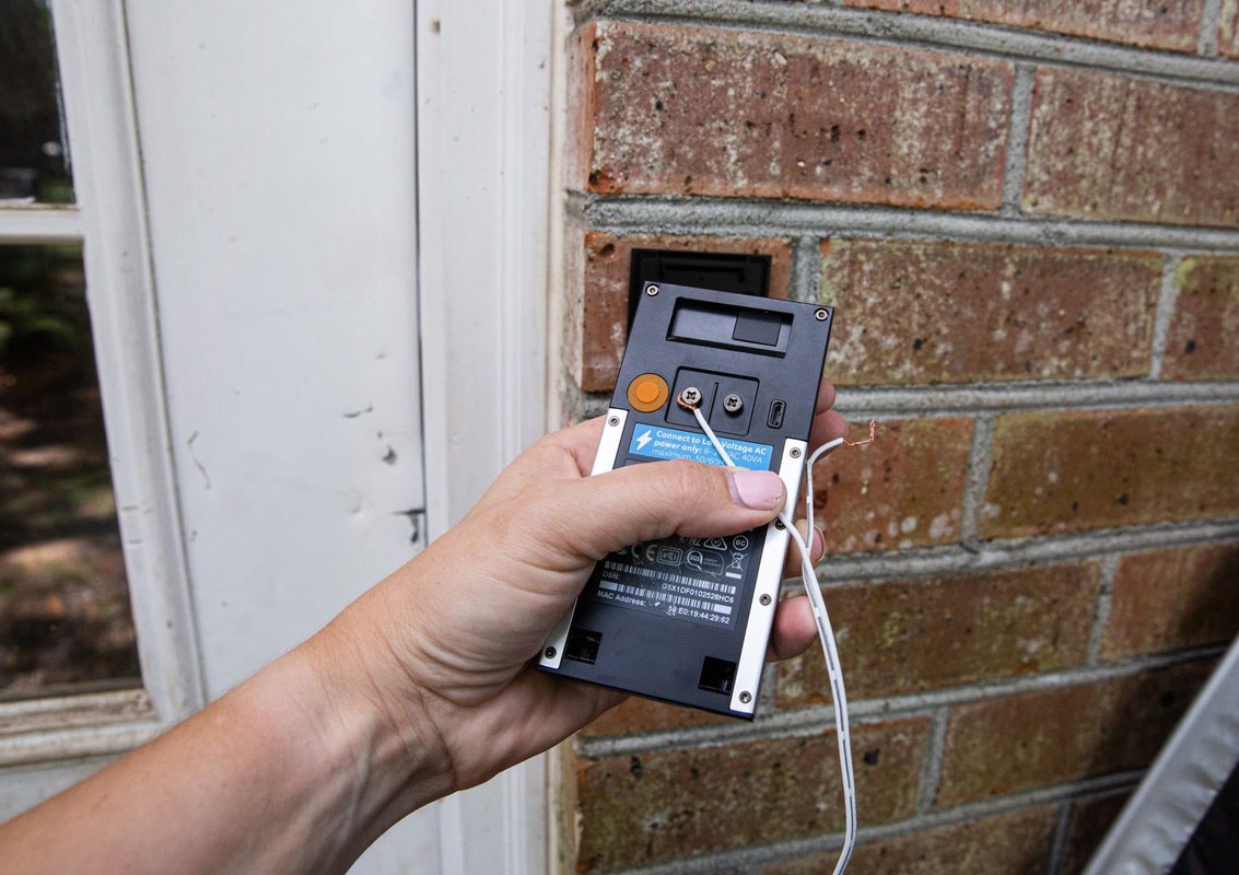 Diagram showing how a Ring battery doorbell connects to existing low-voltage wiring for continuous power