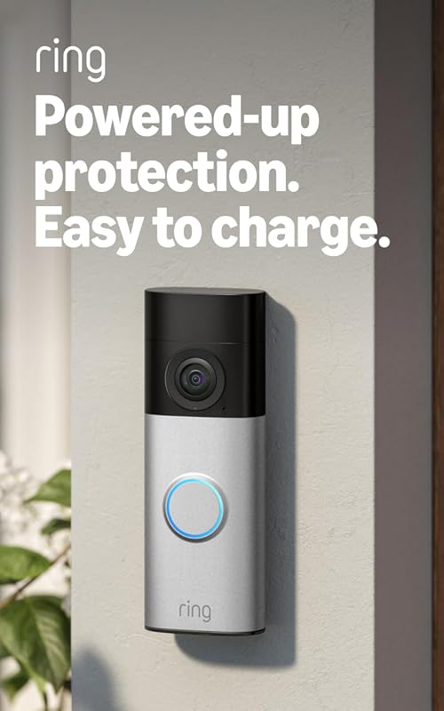Ring Battery Doorbell 2K Plus, Retinal 2K Video, 6x Zoom, Night Vision, Quick Release Battery