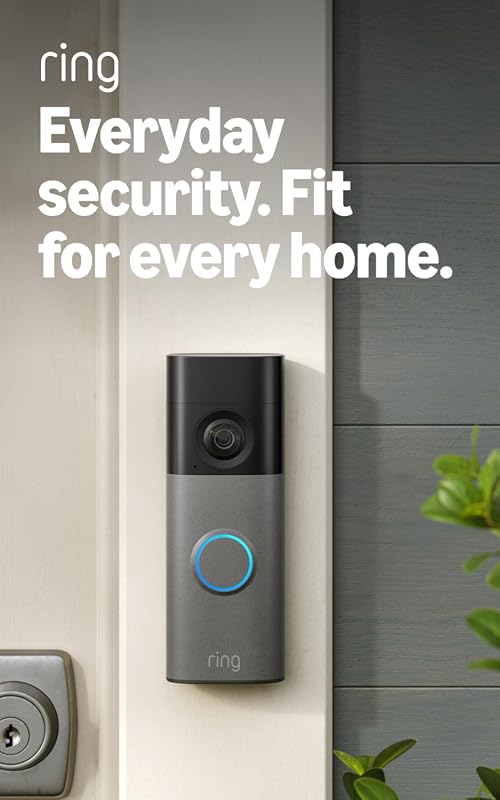 Ring Battery Doorbell 2K, Retinal 2K Video, 6x Zoom, Two-Way Talk, Built-In Battery