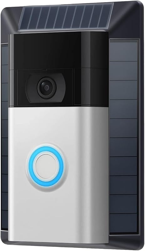 Waterproof Solar Charger for Ring Video Doorbell 2020, Micro USB Only, Continuous Power Panel