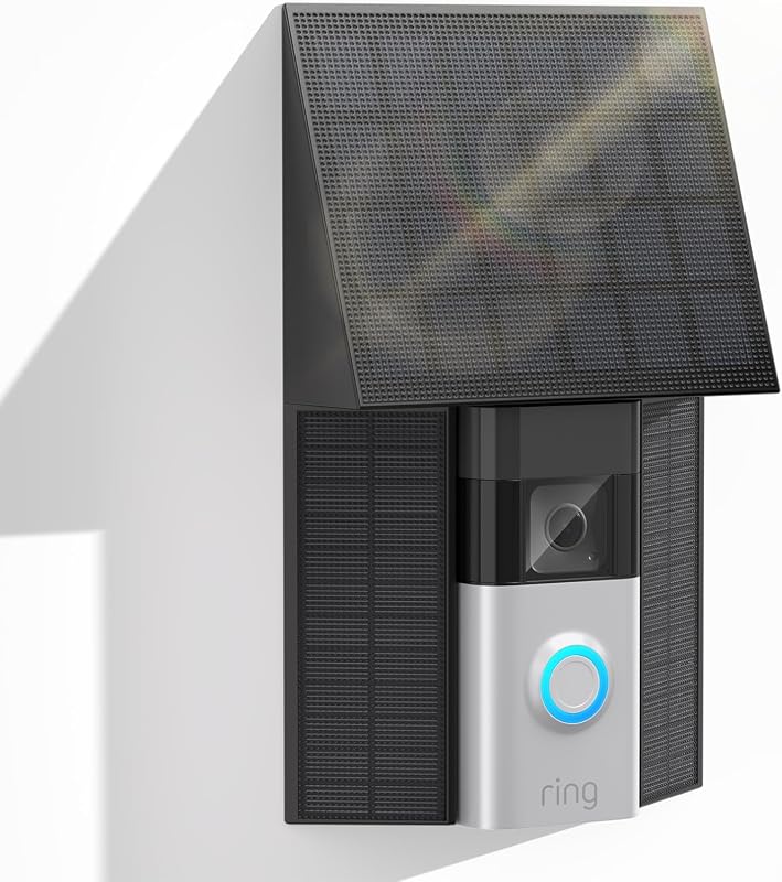 Ring Solar Charger for Battery Doorbells, Compatible with Video Doorbell 3, 3 Plus, 4, Plus, Pro