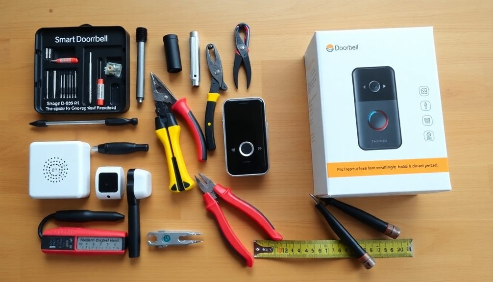 Tools, materials, and compatibility checks for installing a smart home video doorbell