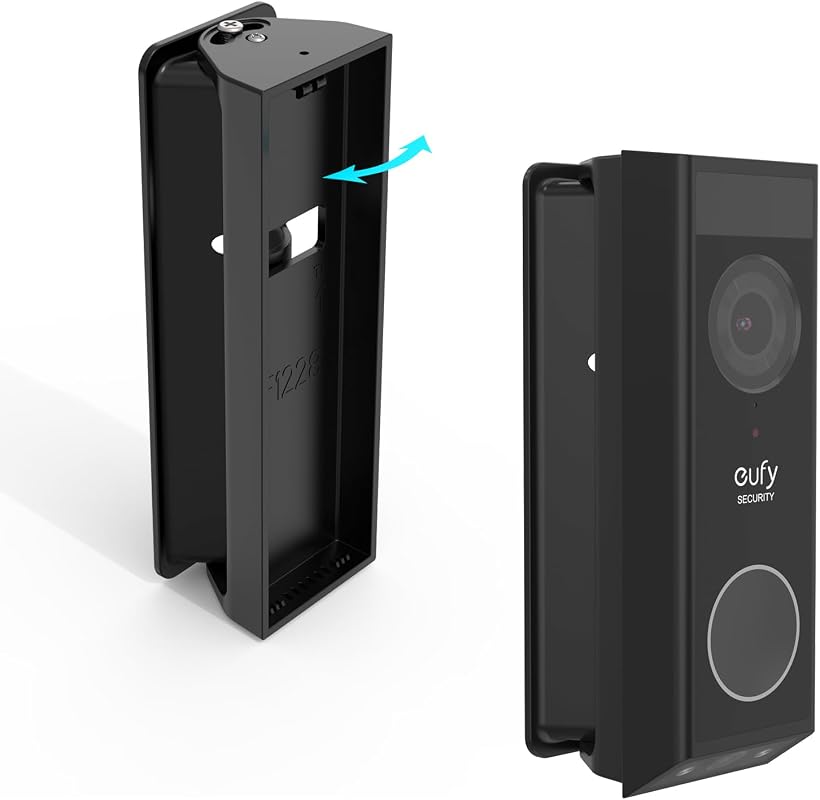 Adjustable 0-35 Degree Angle Mount for eufy Security Video Doorbell E340, Black