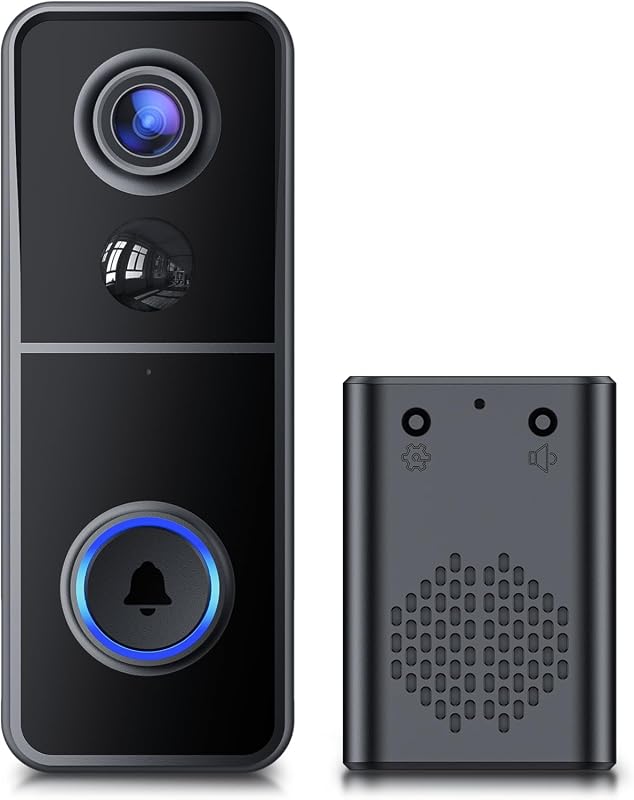 AUE Wireless Video Doorbell Camera, 2K HD, Ring Chime, night vision, IP66 waterproof