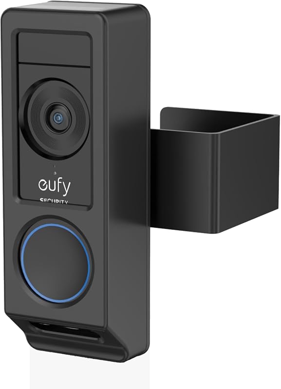 Anti-Theft Mount for Eufy E340 Doorbell Camera, No-Drill Adjustable Adjustable Bracket, Black
