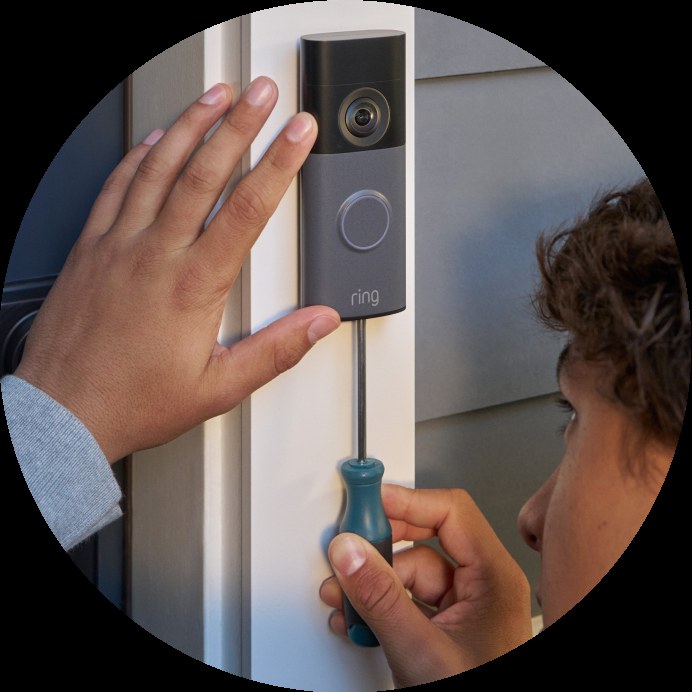 DecatHome smart home security doorbell mounted near a front door for clear video and audio coverage