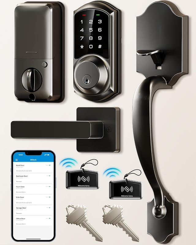 Veise VE06-H smart door lock handle set