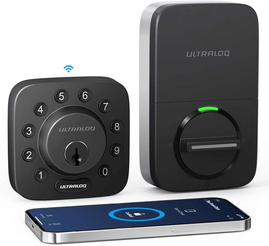 ULTRALOQ U-Bolt WiFi Smart Lock in black