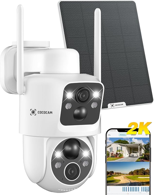 COCOCAM 2K Dual Lens Security Camera