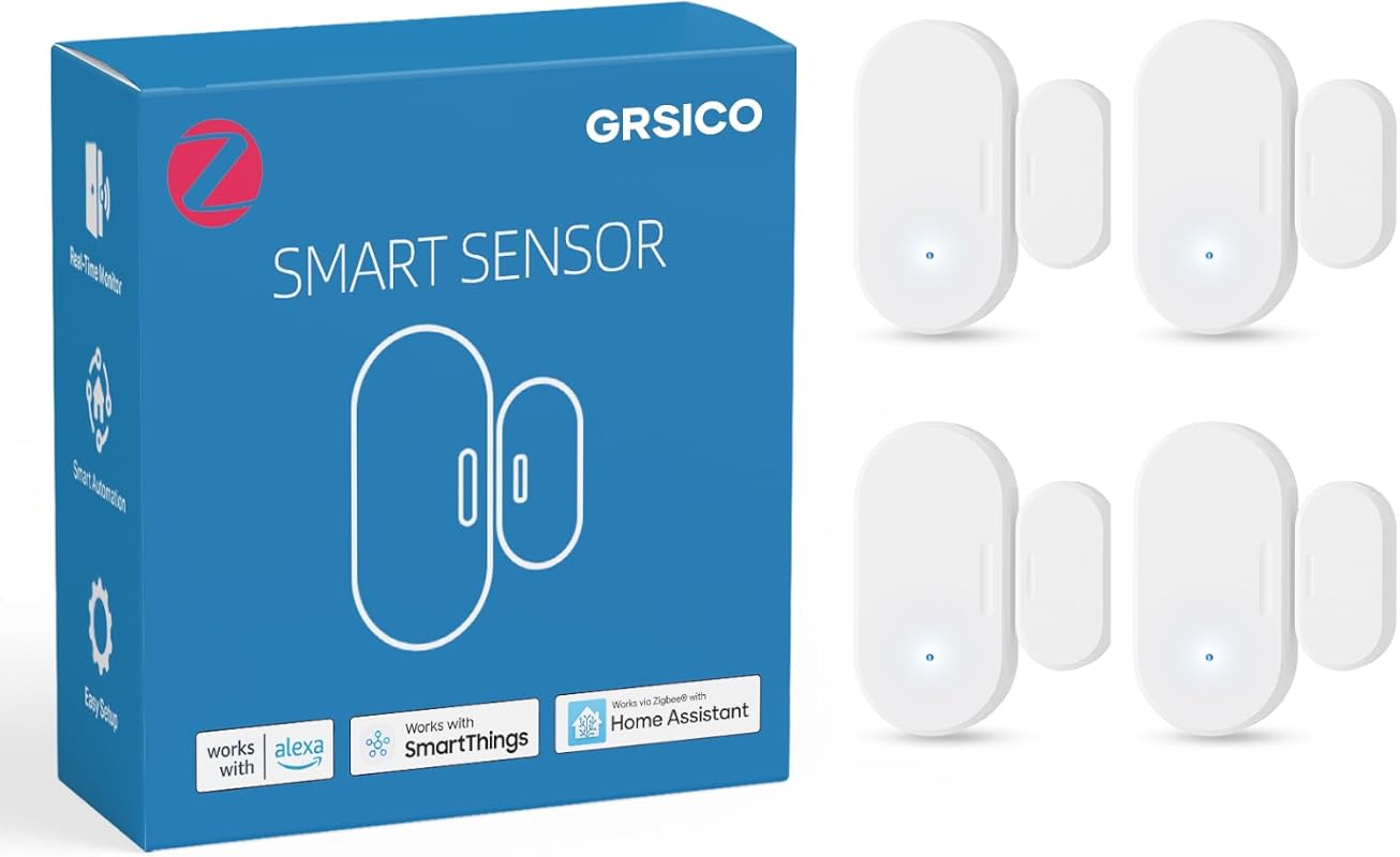 Zigbee Door Sensor 4 Pack smart contact sensors
